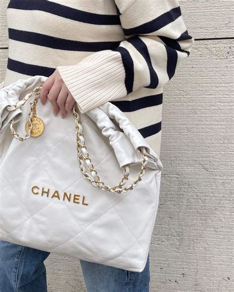 chanel white purses|chanel 22 white bag.